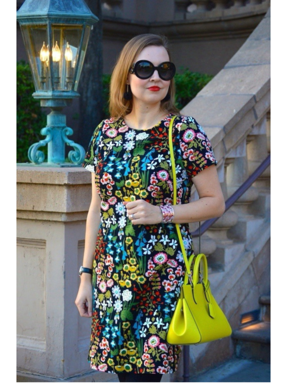 Boden Black Floral Print Carina WW097 Stretch Back Zip Sheath Dress US 16R - Picture 1 of 6
